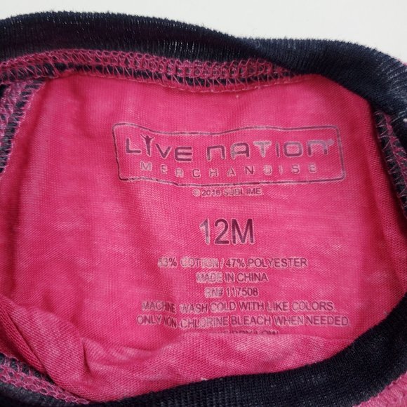 Girl's 12 month Pink and gray Sublime long sleeve - Picture 3 of 5